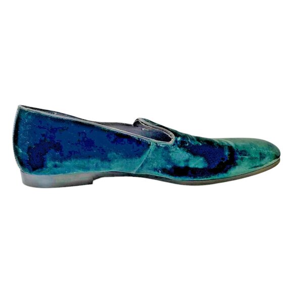 TO BOOT NEW YORK Size 11.5 Loafer Adam Derrick GREEN Velvet Shoe Holiday Formal main image 11